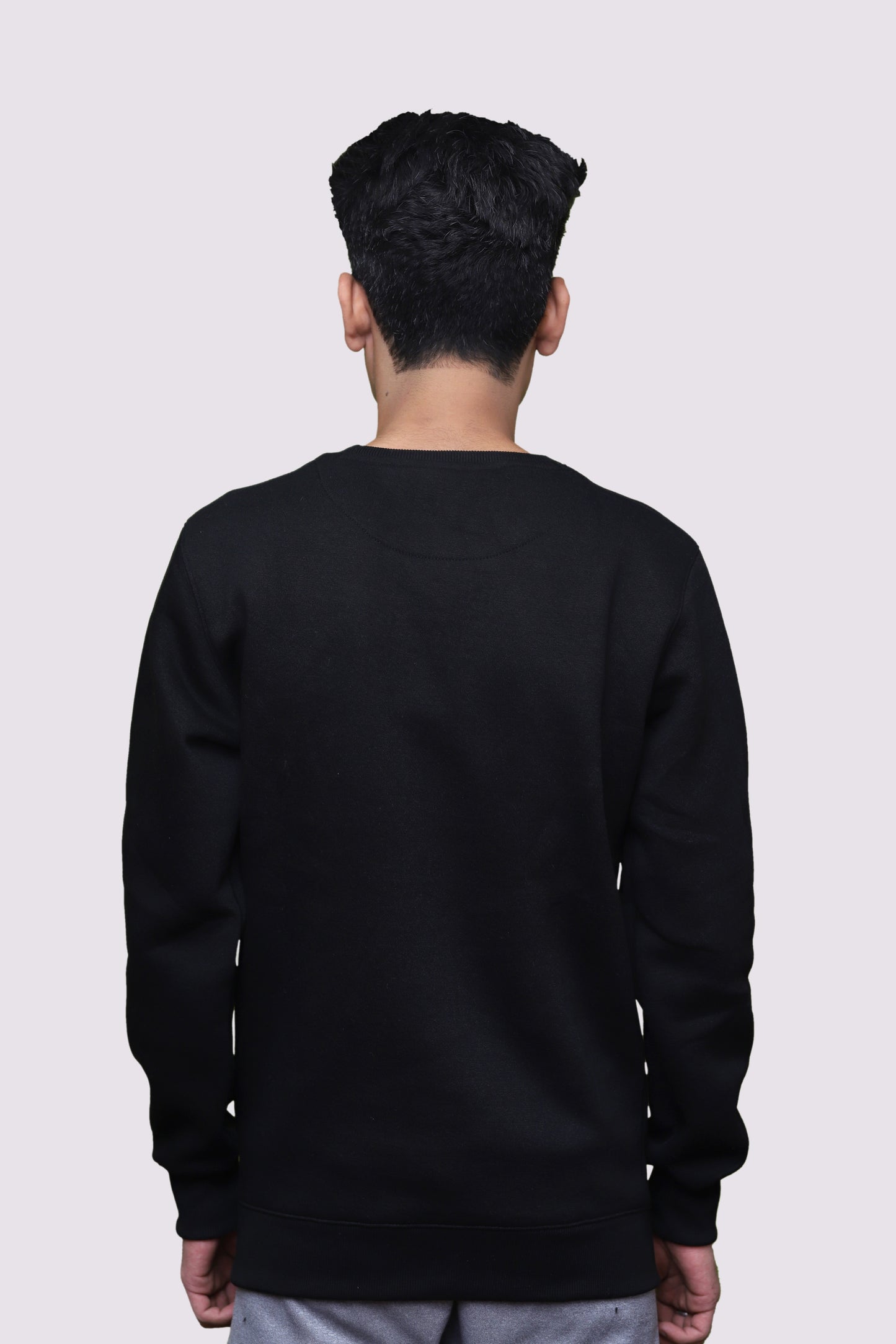 Black Full-Sleeve Winter Sweatshirt