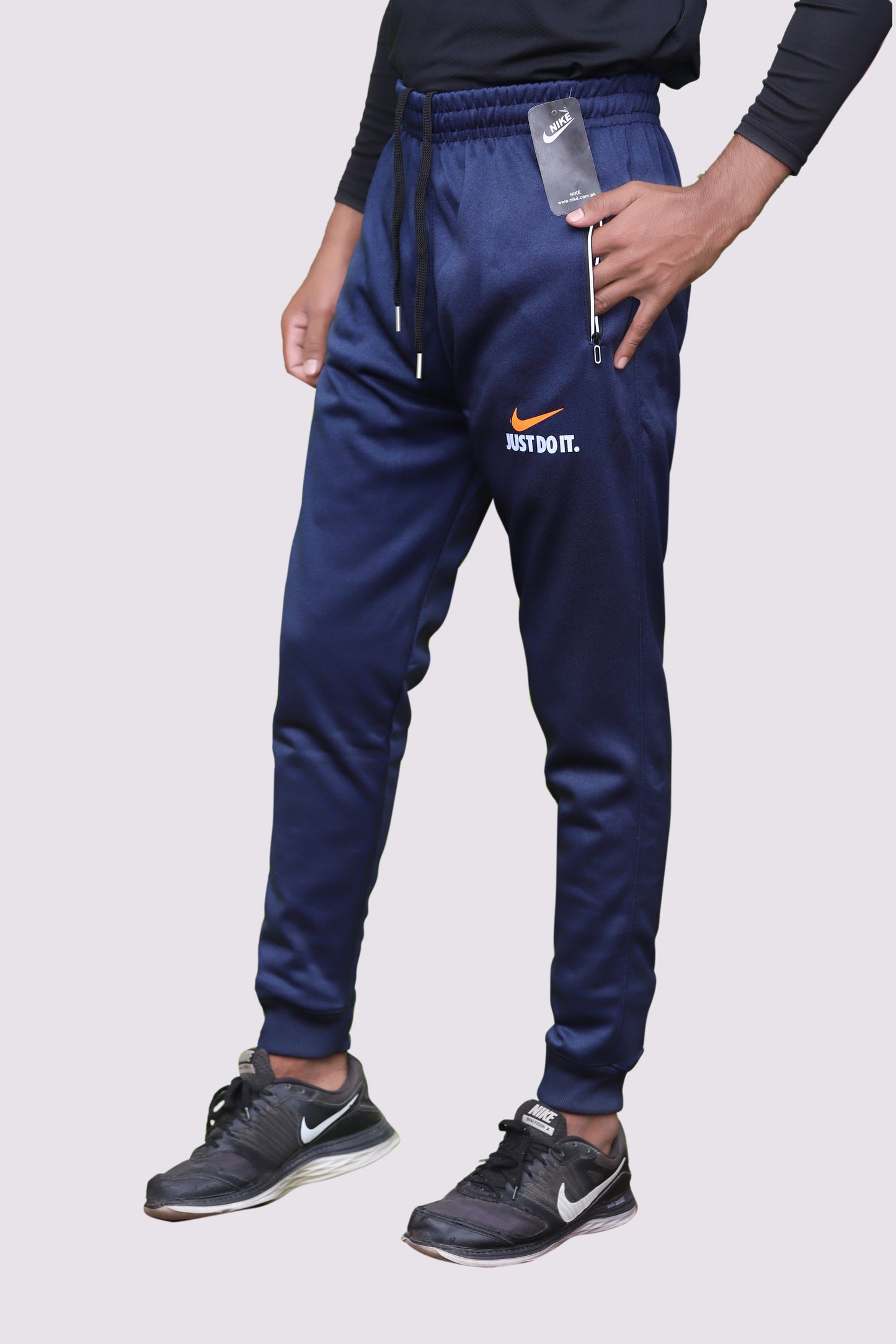 Dark Blue Warm Trouser With 'Just Do It' Logo |Joggers For Winter|