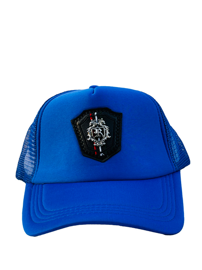 Blue Caps With Royal Logo, Men Caps, Strap-Back Caps, Adjustable Caps By Ruhfit.