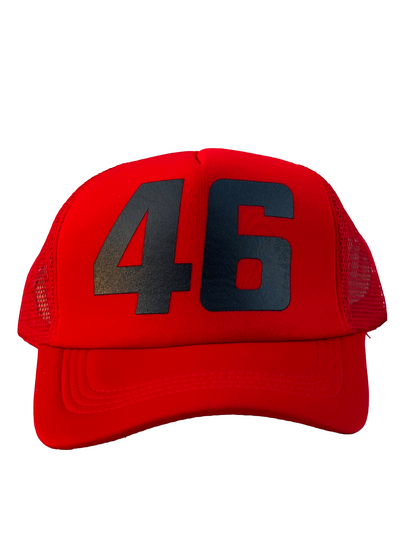 Red Caps With 46 Number, Men Caps, Strap-Back Caps, Adjustable Caps By Ruhfit.