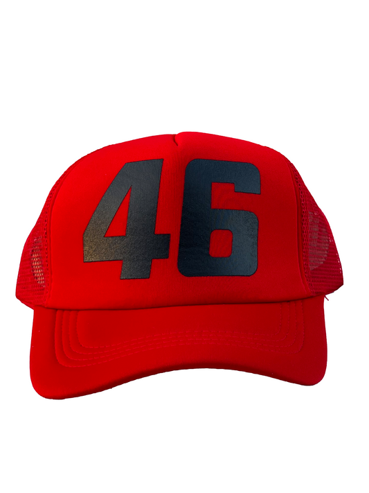 Red Caps With 46 Number, Men Caps, Strap-Back Caps, Adjustable Caps By Ruhfit.